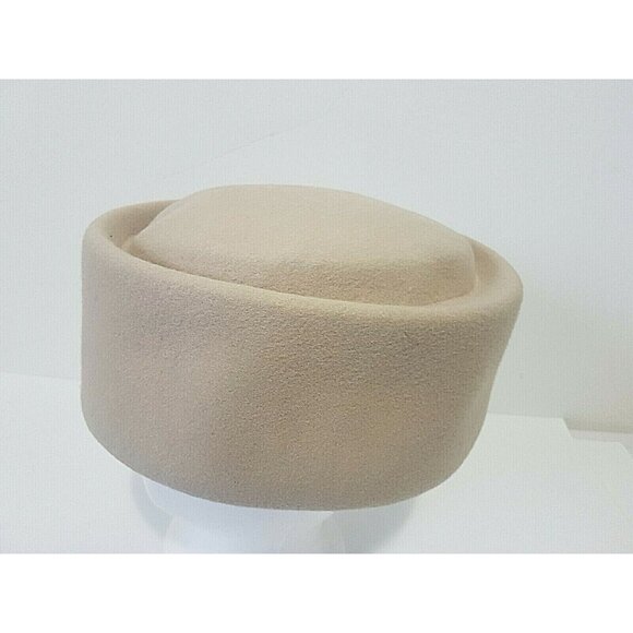 Lancaster Vintage 100% Wool Hat Women Made in USA Beige Woman - Picture 10 of 12